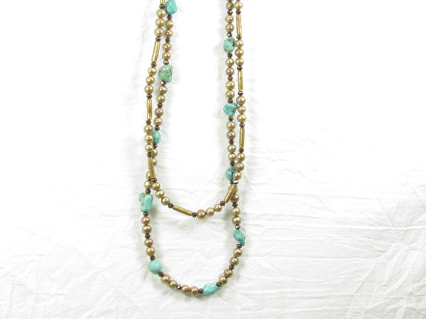 N51   GOLD PEARL/TURQUOISE